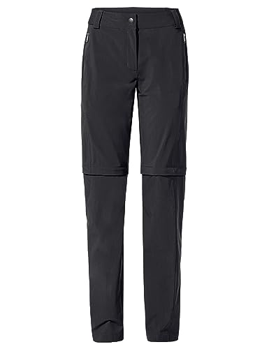 Vaude Damen Women's Farley Stretch ZO T-Zip Pants II Hose, black, 40-Long von VAUDE