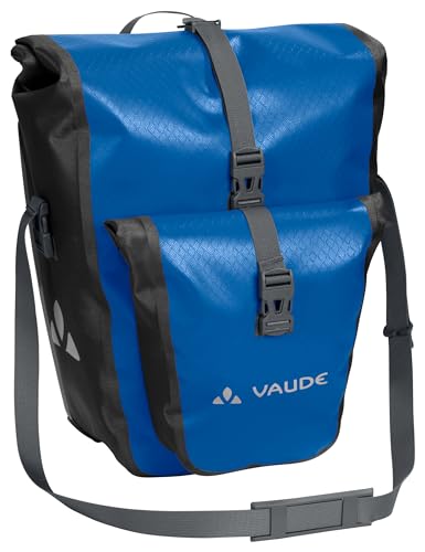 VAUDE Fahrradtasche für Gepäckträger Aqua Back Plus Single 1 x 25 L in blau, Hinterradtasche wasserdicht, Fahrrad Gepäckträgertasche hinten, einfache Befestigung – Made in Germany von VAUDE