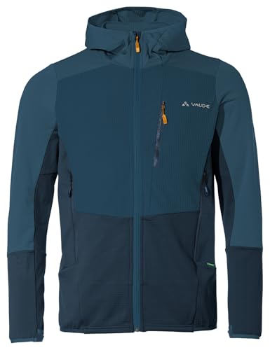 Vaude Herren Mens Monviso Hooded Grid Fleece Jacket, Dark Sea, S EU von VAUDE