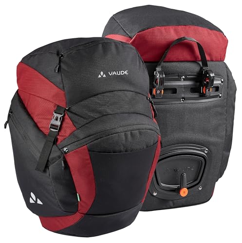 Vaude OnTour Back Hinterradtaschen, black/carmine, Einheitsgröße Vaude OnTour Back Hinterradtaschen, black/carmine, Einheitsgröße von VAUDE