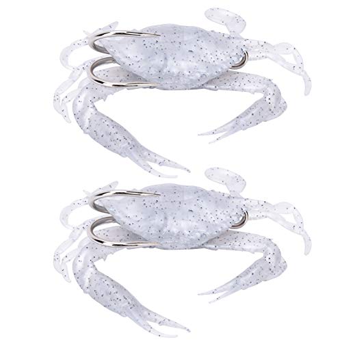 2PCS Silicone Soft Crab Angelköder, Künstlicher Lebensechter Fischköder mit Haken(2#) von VBESTLIFE