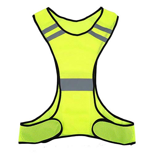 Reflektierende Sicherheitsweste Hochsichtbare Nachtlauf-Sicherheitskleidung Verstellbare Taille Neonfarben-Konstruktionsschutz(Fluoreszierendes Gelb) von VBESTLIFE
