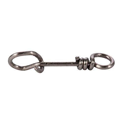 VBESTLIFE 50 Stücke Barrel Fishing Swivel mit Safty Snaps Connector Clips Solide Ringe Hochfeste Angeln Swivel Snaps Tackle(16,8 mm (2#)) Angelgeräte Und Zubehör Fischereimittel von VBESTLIFE