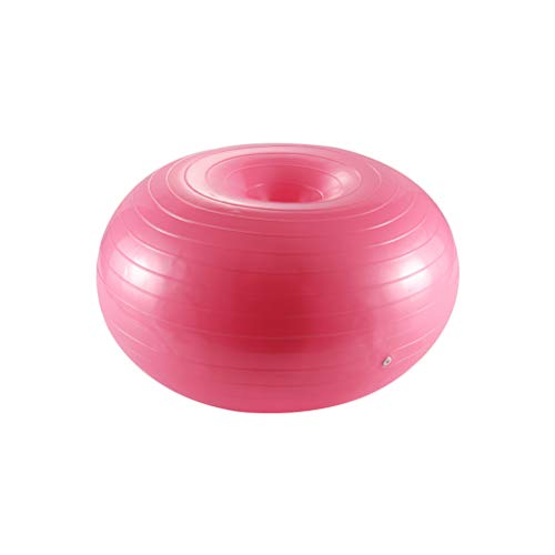 VBESTLIFE Fitness Donut, Übung Donut Yoga Ball Workout Core Training Stabilitätsball für Yoga Pilates Balance Training mit Aufblasbarer Pumpe (Rosa) von VBESTLIFE