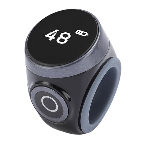 VBESTLIFE Intelligenter Ring Zähler mit Bildschirm, Digitaler Elektronischer Fingerring-Zähler, Touch Control Wether Proof Einstellbar für die Inventar Zählung der Sport Arbeit (Black) von VBESTLIFE