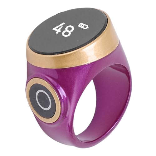 VBESTLIFE Intelligenter Ring Zähler mit Bildschirm, Digitaler Elektronischer Fingerring-Zähler, Touch Control Wether Proof Einstellbar für die Inventar Zählung der Sport Arbeit (Purple) von VBESTLIFE