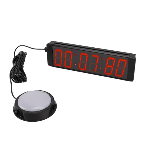 VBESTLIFE LED Race Timer, 6 -stellige LED -Intervall -Timer Count Down & Up Clock Stopuhr mit Fernbedienung für Fitness -Fitness Im Freien von VBESTLIFE