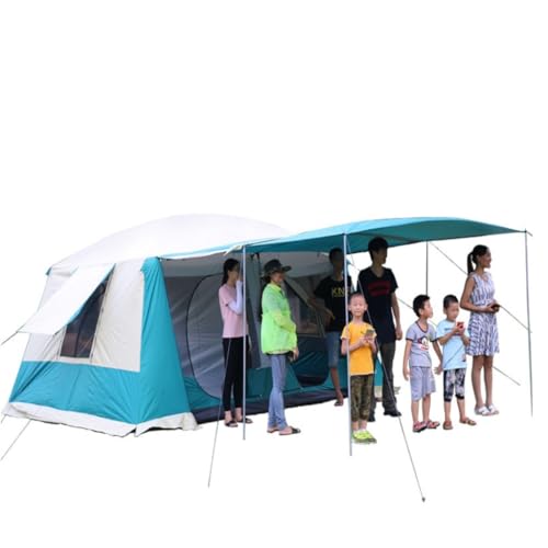 Zelt aufblasbar Outdoor-Zelt for 5–8 Personen, Regensicheres, Verdicktes Camping-Klappzelt Mit Zwei Schlafzimmern Und Einem Wohnzimmer Camping Tent (Color : G, Size : A) von VBNYBA