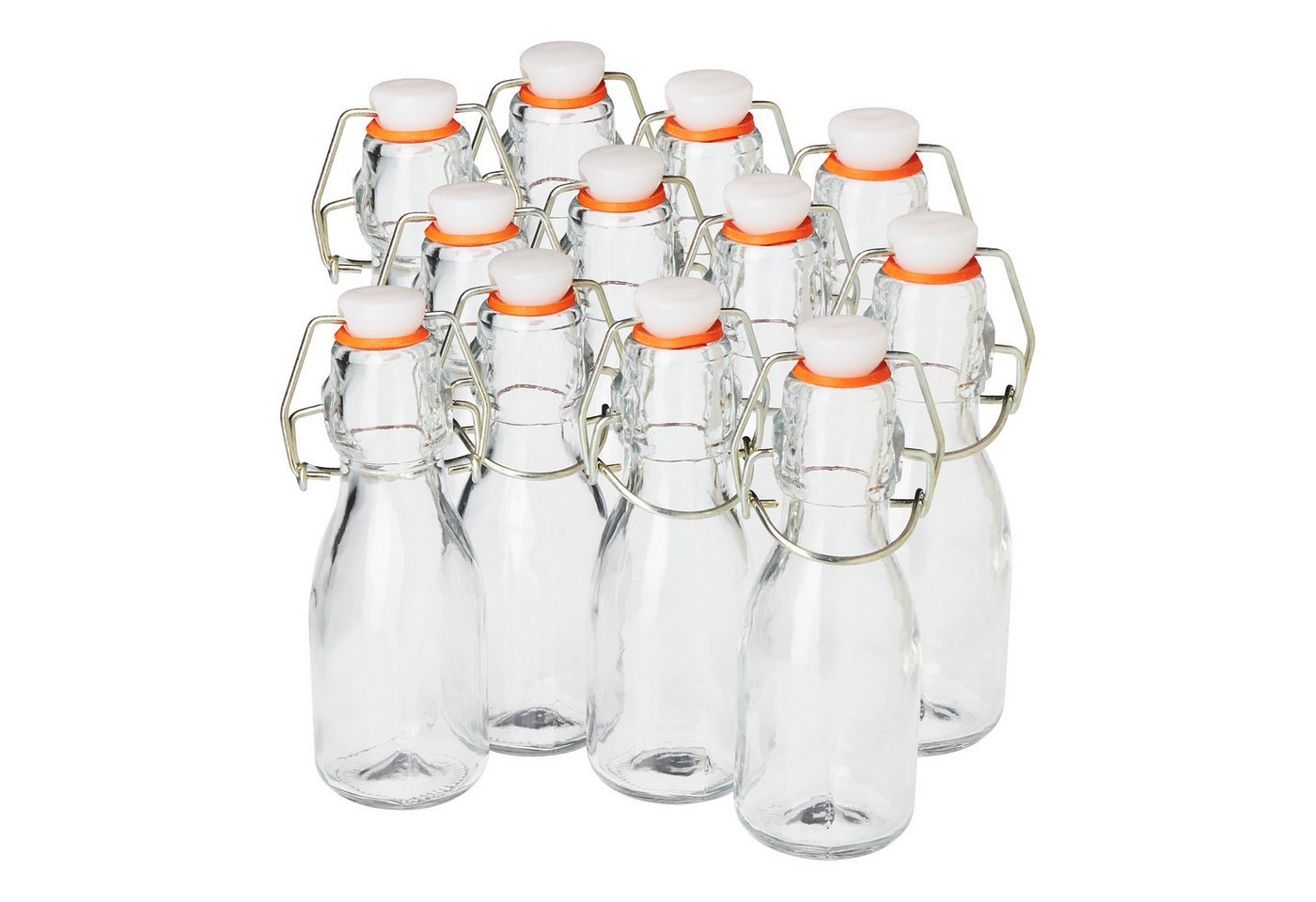 VBS XXL Trinkflasche Mini-Bügelflaschen, 14cm hoch 12er-Pack von VBS XXL