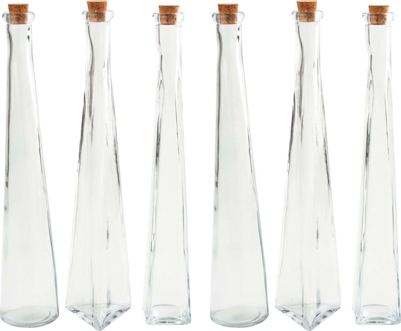 VBS Trinkflasche Glasflaschen Geo, 32 cm hoch 6er-Pack von VBS