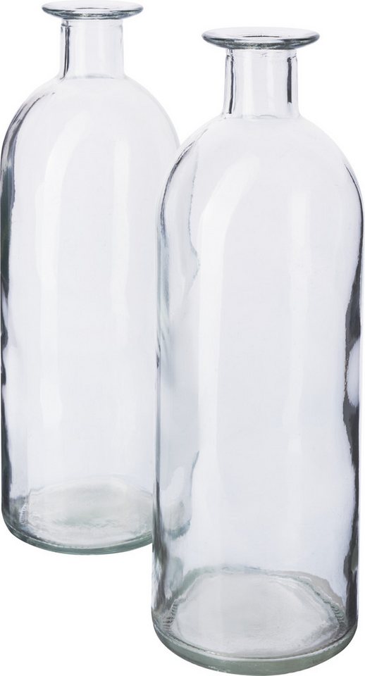 VBS Trinkflasche Glasvasen 'Bottle', 2 Stück, durchsichtiges Glas von VBS