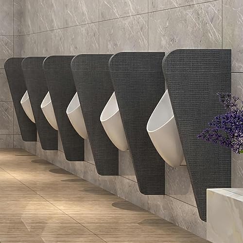 VBVARV Urinalteiler Trennwand Für Wände Schwerlast Männer Toilette Datenschutzbildschirm Mit Mauermontierter Halterung,Schwarz,2PCS von VBVARV