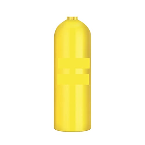 VCHICS Tauchflaschenausrüstung, 4 Liter X7000 Tauch- Und Schnorchelausrüstung, Atemschutzmaske, Kiemen-Sauerstoffflasche, Ersatz für Unterwassertauchen (Color : 4L Cylinder (Yellow), Size : Medium) von VCHICS