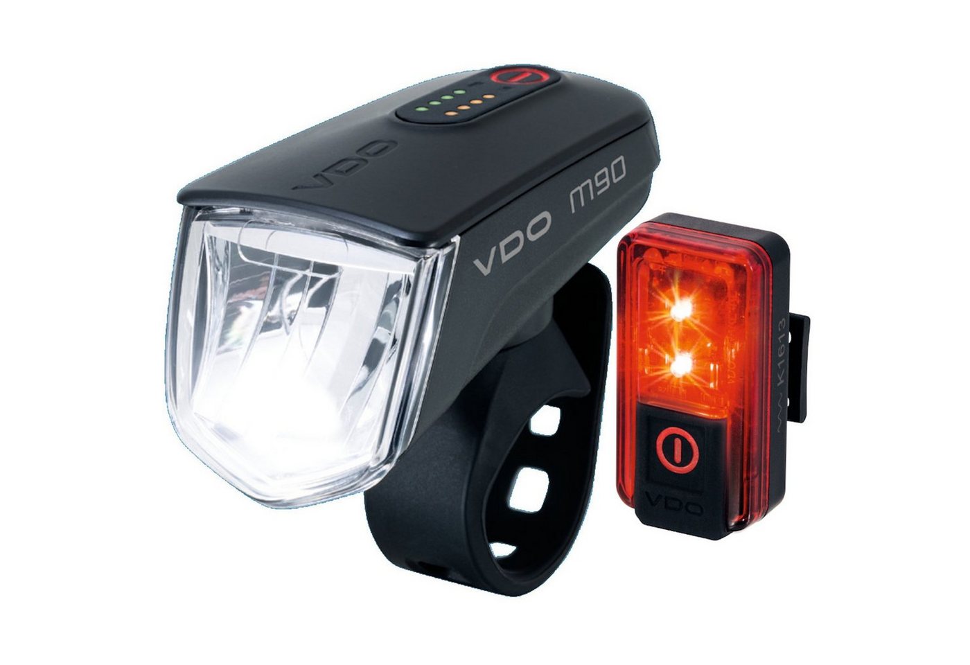 SIGMA SPORT Fahrradbeleuchtung VDO 4009 ECO LIGHT M90 SET Frontlampe mit Rücklicht von VDO