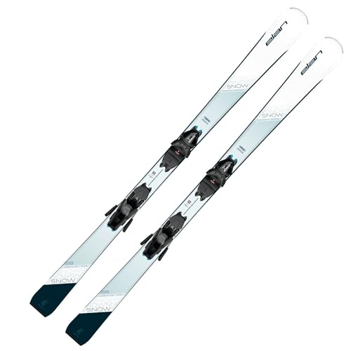 Damenski Ski Alpinski Carvingski Pistenski Parabolic Rocker - Elan Snow White - 140cm - inkl. Bindung EL9.0 Grip Walk Z2,5-9 - On Pisten Ski für Damen - für Anfängerinnen von VDP