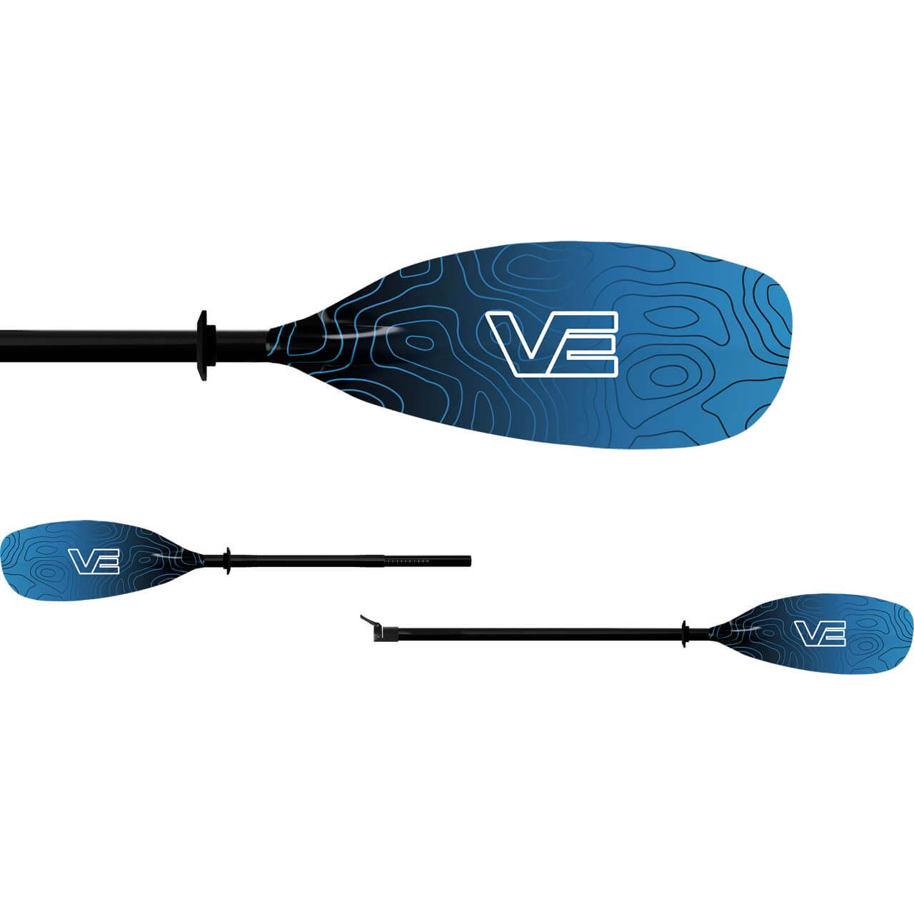 VE Paddles Fara Glass - Storm, 200-210 cm (Straight, 2pc) von VE Paddles}