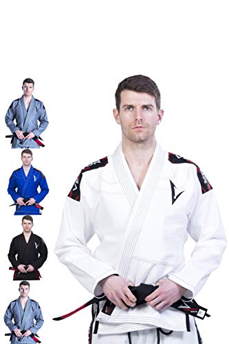VECTOR SPORTS BJJ Gi Brazilian Jiu Jitsu Gi mit Bonus Weißer Gürtel Ripstop Hose für von VECTOR SPORTS