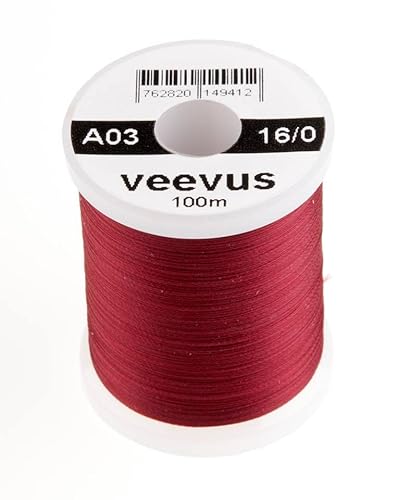 VEEVUS Unisex-Adult A03 Fly-Tying Thread, Claret, 16/0 von VEEVUS