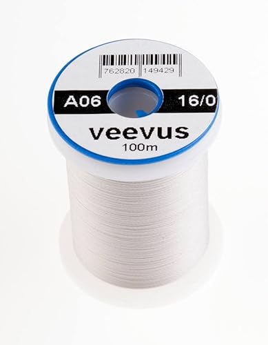 VEEVUS Unisex-Adult A06 Fly-Tying Thread, Light Gray, 16/0 von VEEVUS