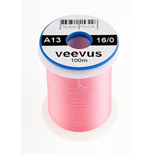 VEEVUS Unisex-Adult A13 Fly-Tying Thread, Pink, 16/0 von VEEVUS