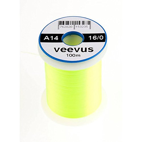 VEEVUS Unisex-Adult A14 Fly-Tying Thread, FL Yellow Chartreuse, 16/0 von VEEVUS
