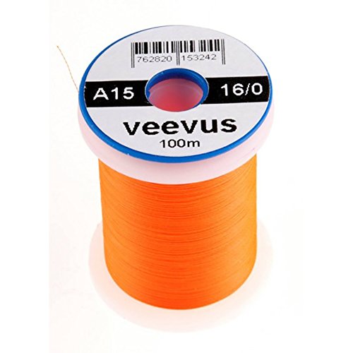 VEEVUS Unisex-Adult A15 Fly-Tying Thread, Fluorescent ORANGE, 16/0 von VEEVUS