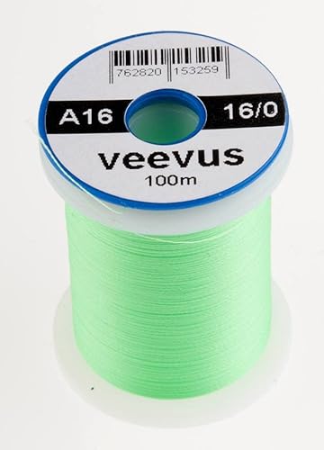 VEEVUS Unisex-Adult A16 Fly-Tying Thread, Fluorescent Green, 16/0 von VEEVUS