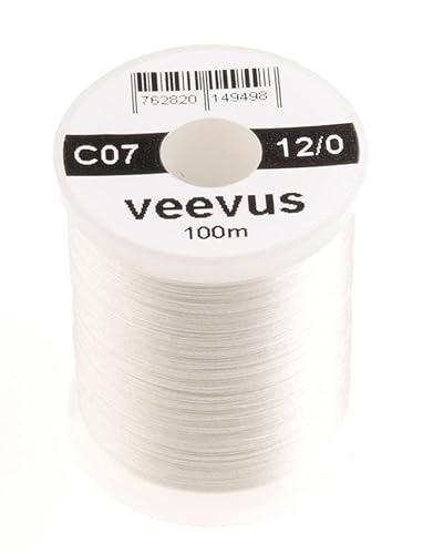 VEEVUS Unisex-Adult C07 Fly-Tying Thread, LT Gray, 12/0 von VEEVUS