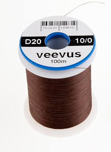 VEEVUS Unisex-Adult D20 Threads-10/0, Dark Brown, 10/0 von VEEVUS