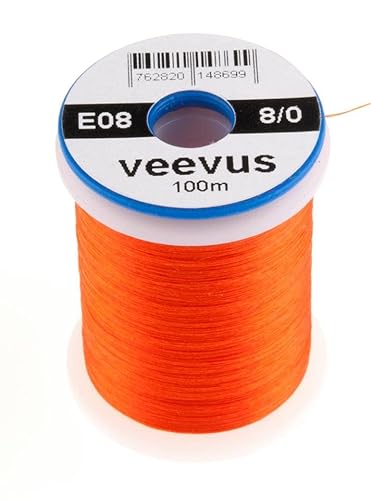 VEEVUS Unisex-Adult E08 Threads-8/0, orange, 8/0 von VEEVUS