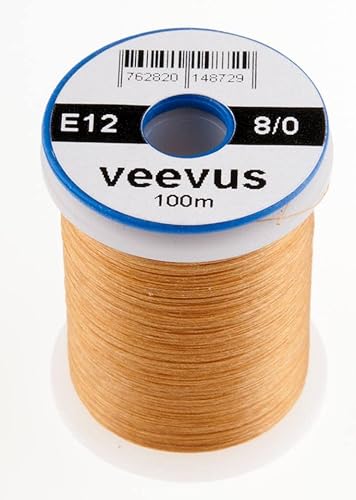 VEEVUS Unisex-Adult E12 Threads-8/0, Tan, 8/0 von VEEVUS