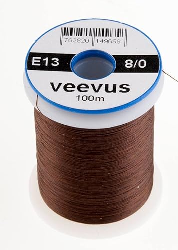 VEEVUS Unisex-Adult E13 Threads-8/0, Dark DUN Brown, 8/0 von VEEVUS