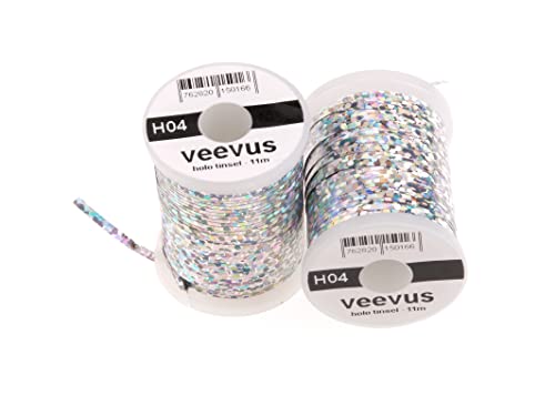 VEEVUS Unisex-Adult H04-L Holographic Tinsel-Large, Holo Silver, L von VEEVUS
