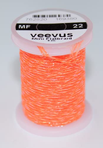 VEEVUS Unisex-Adult MF22 Mini-Flatbraid, Flourescent Orange, raid von VEEVUS