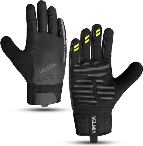 VELMIA Handschuhe für die Übergangszeit - Fahrradhandschuhe mit Grip Print für einen sicheren Halt und zusätzliche Robustheit. Handschuhe Herren, fahrradhandschuhe, MTB Handschuhe von VELMIA