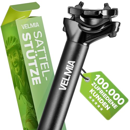 VELMIA Sattelstütze 27.2-31.6mm - Einfache Montage & Höhenverstellung - Stange für Fahrradsattel aus Aluminium - Für E-Bikes, MTB, Trekking - Langlebige & Zuverlässige sattelstange von VELMIA
