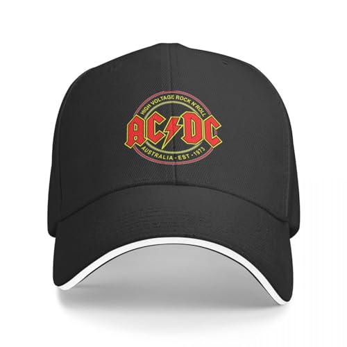 VELUNE AC-DC Rock Baseball Caps Casual Heavy Metal Musik Sandwich Hüte Männer Frauen Polyester Sonnenhut Reise Geschenk Geschenk von VELUNE