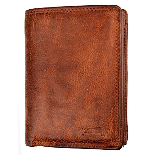 VEN-TOMY • Herren Geldbörse aus hochwertigem Waschleder W904 (Cognac) von VEN-TOMY