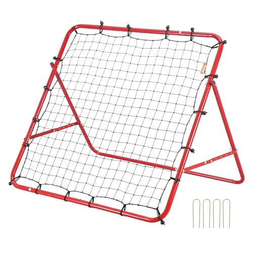 VEVOR Fußball Rebounder Netz, Tragbares Prellwand Fußball 100x100 cm, Fußballtor Rebounder Kicker für Fußball Training, Trainingsnetz für Kinder und Jugendliche von VEVOR