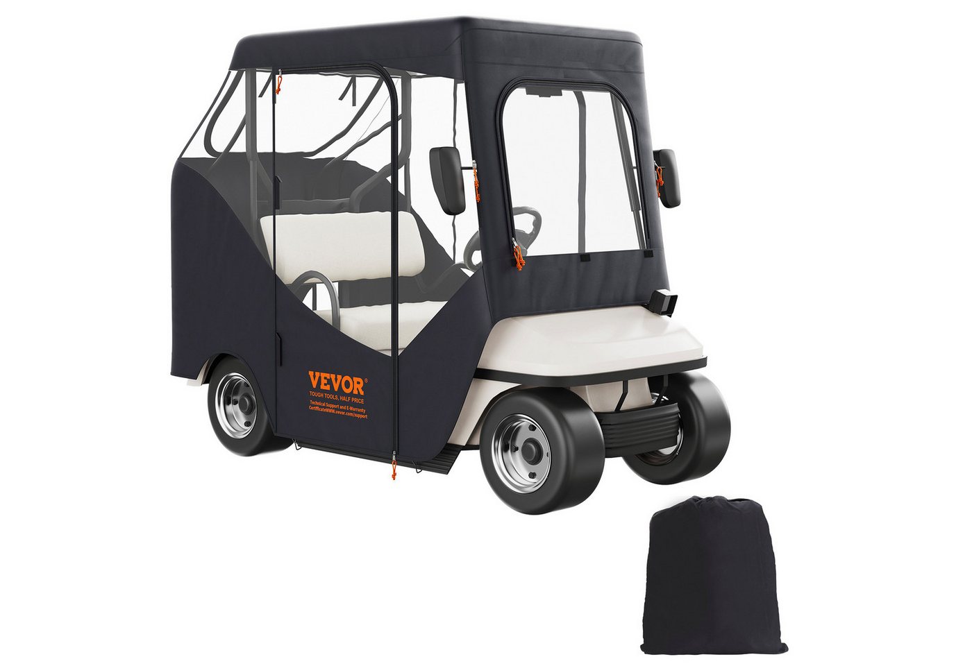 VEVOR Golfbag-Regenschutz Transparent Golfwagen Regenabdeckung 2-Personen-Golfwagenabdeckung von VEVOR