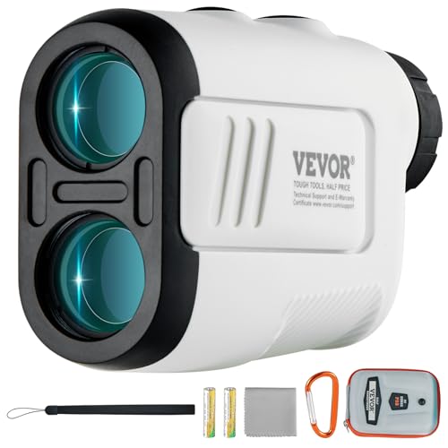 VEVOR Laser Golf Entfernungsmesser mit Slope On/Off, 600 m Golf Rangefinder, Entfernungsmesser Jagd Bogenschießen 6-fache Vergrößerung und 22-mm-Sucher, Tragbarer Entfernungsmesser ABS-Kunststoff von VEVOR