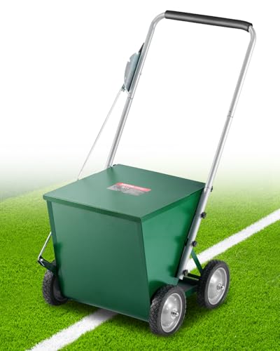 VEVOR Trockenlinienmarkierer Linienmarker (5/10 cm Linien) Trockenlinienkreide für das Feld, mit Gummi-Einstellgriff, große Pulverkapazität von 29,5 kg, für Baseball- und Softball-Infield, grün von VEVOR