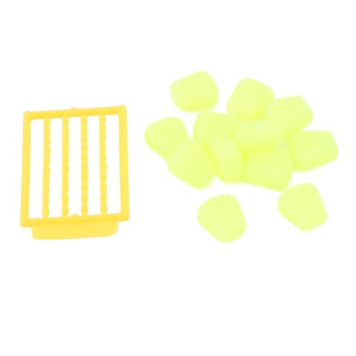 12 Stück Künstliche Mais-Angelköder, Professionelle TPR-Simulation, Langsam Sinkende Künstliche Mais-Karpfenköder, Gefälschte Mais-Weichköder Zum Karpfenangeln (Yellow) von VGEBY