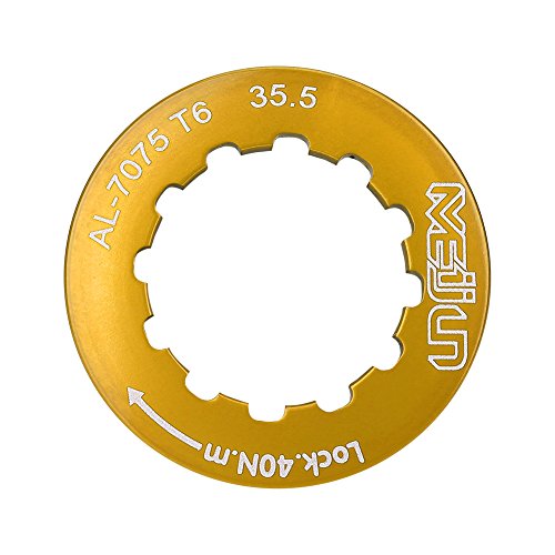 VGEBY Fahrrad Kettenras Lockring für 7-11 Speed ​​Mountain Bike(Gold) von VGEBY