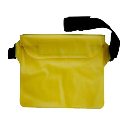 Handy-Trockentasche, Dreilagige, Versiegelte, wasserdichte Gürteltasche aus PVC mit Hüftgurt für Strand, Bootfahren, Schwimmen, Kajakfahren (Yellow) von VGEBY