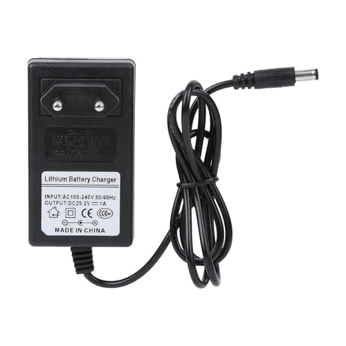VGEBY Ladegerät Adapter, Tragbarer Kunststoff-Akku Ladegerät Adapter Akku Schnellladegerät Kompatibel Mit Blendenpistole 100-240V(25.2V) Gobees Ladekabel von VGEBY