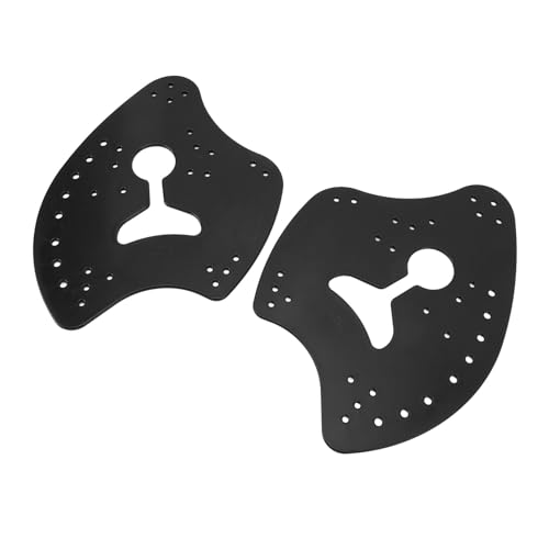 Schwimmpaddel-Hand, 1 Paar Schwimmhandpaddel, Verstellbare Größe, Handflossen-Flachpaddel-Set, Schwimmtrainingshilfe, Ideal für Anfänger und Profisportler (Black) von VGEBY
