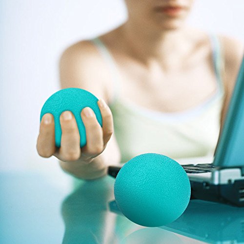 Anti Stress Bälle, Silikon Physio Ball Hand Knetball für Hand Therapie Bälle Arthrose-Training Relief Stärkung Übung Ball(Grün) von VGEBY