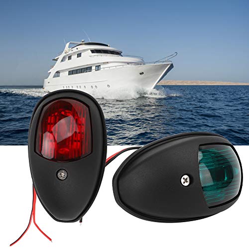 VGEBY 2 Stück Marine Boot Navigationslichter, IP66 Wasserdicht Marine Yacht Navigationslicht LED für Marine Boots Yacht(Schwarzes Paar) von VGEBY