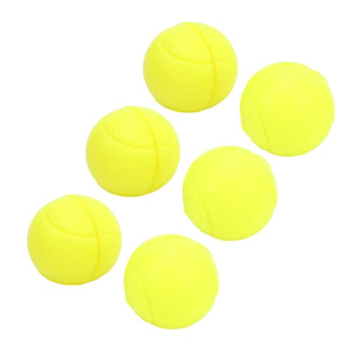 VGEBY 6 Stück Tennisschläger-Dämpfer, Silikon-Tennisball-Form-Schlägersaiten-Stoßdämpfer-Dämpfer (Fluoreszierendes Gelb) von VGEBY
